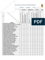 Formato de Evaluación de Comportamiento: I. E. S. "Chongoyape"