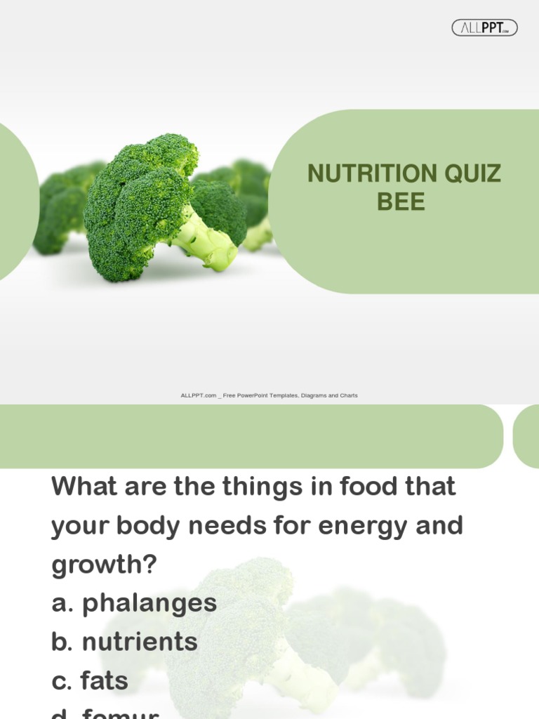 Nutrition Quiz BEE PDF Vitamin C Vitamin A