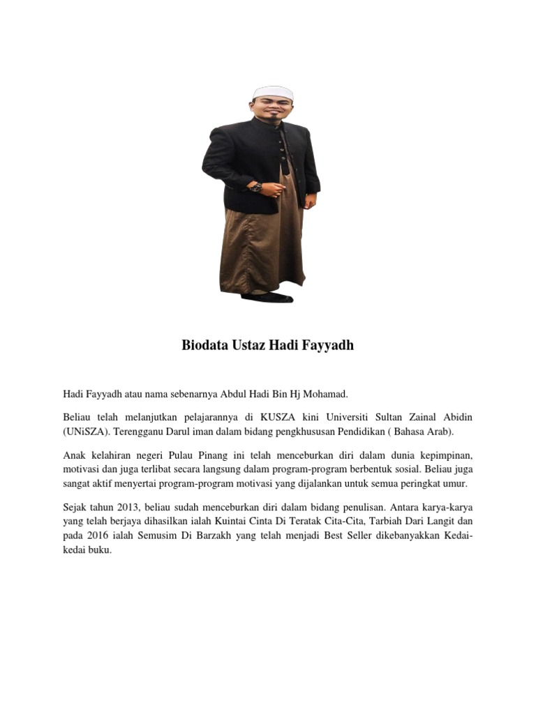 Biodata Ustaz Hadi Fayyadh