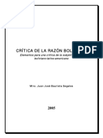 Juan José Bautista Segales. Crítica a La Razón Boliviana