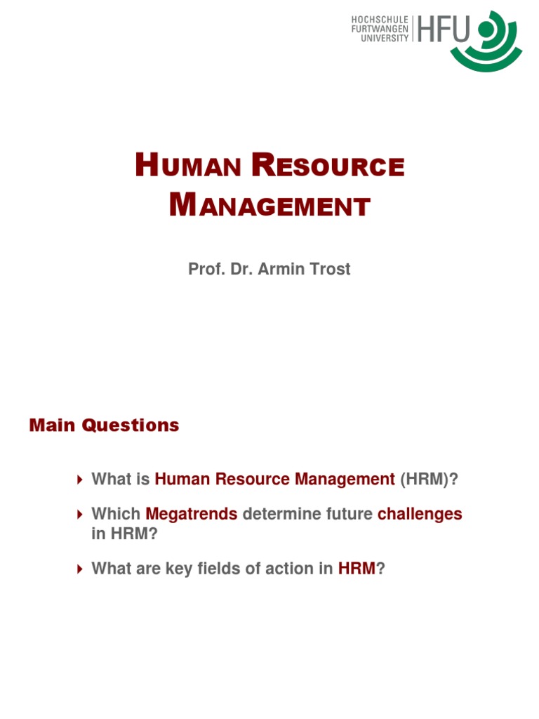 Human Resource Management Armin Trost 2013 Human Resource