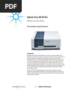 Agilent Cary 60 UV-Vis: Guaranteed Specifi Cations