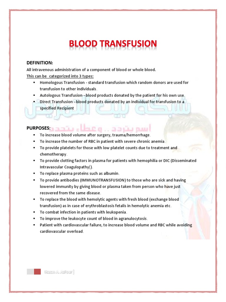 literature review on blood transfusion