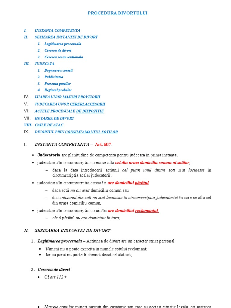 Procedura Divortului | PDF