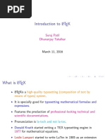 Introduction To L TEX: Suraj Patil Dhananjay Takalkar