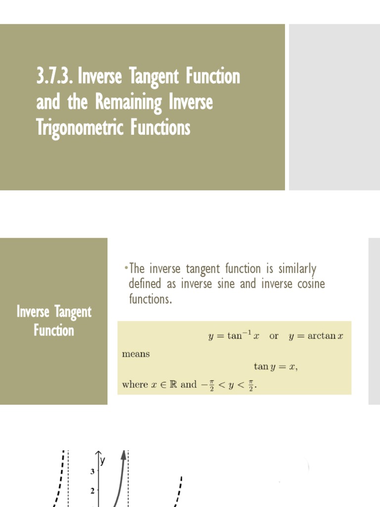 Inverse Tangent Function Overview | PDF | Trigonometric Functions | Sine