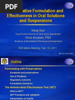 Preservative Formulation and Effectiveness in Oral Solutions and Suspensions PDF