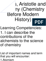 Chem. Before Modern History