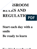 Classroom Rules and Regulations PDF