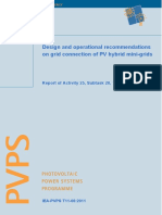 Design and Operational Recommendations On Grid Connection of PV Hybrid Mini-Grids