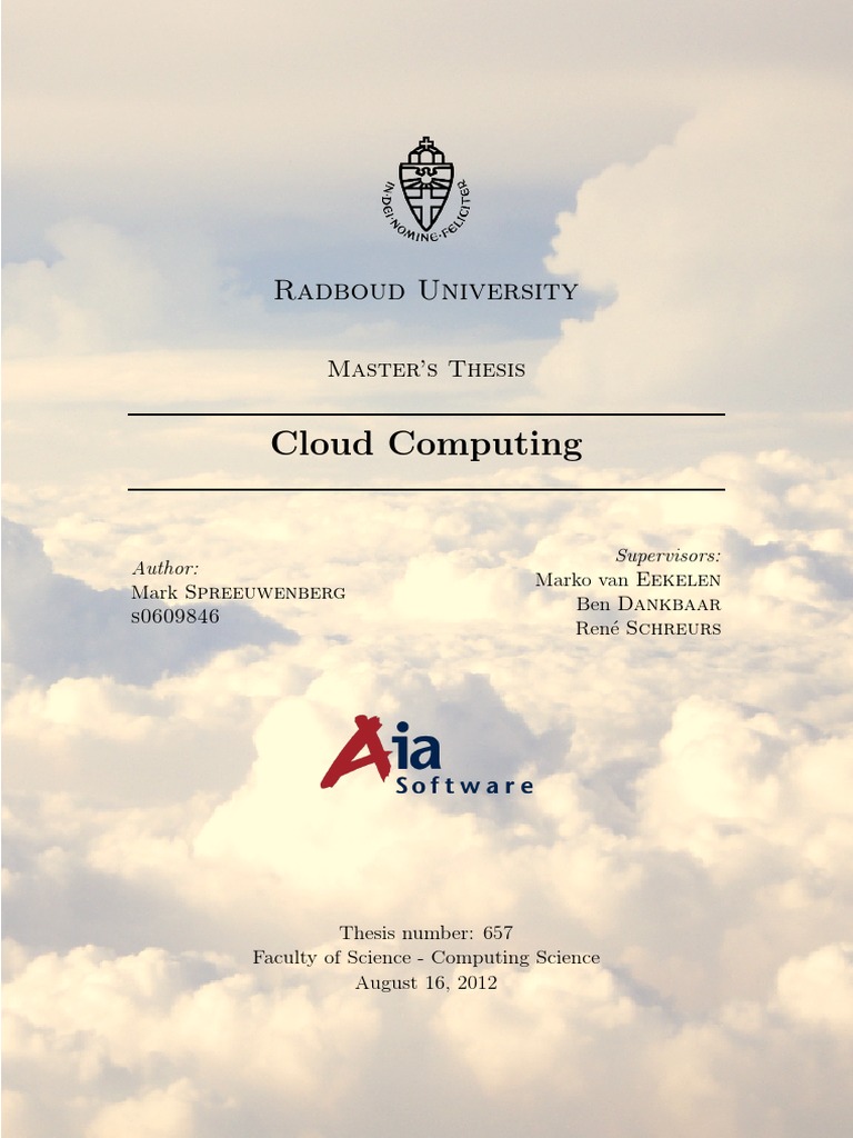 Cloud Computing Thesis Analysis | PDF | Software As A Service | Cloud ...