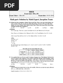 BREB Math Solution