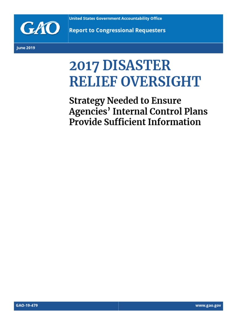 2017 Disaster Relief Oversight: Strategy Needed To Ensure Agencies ...