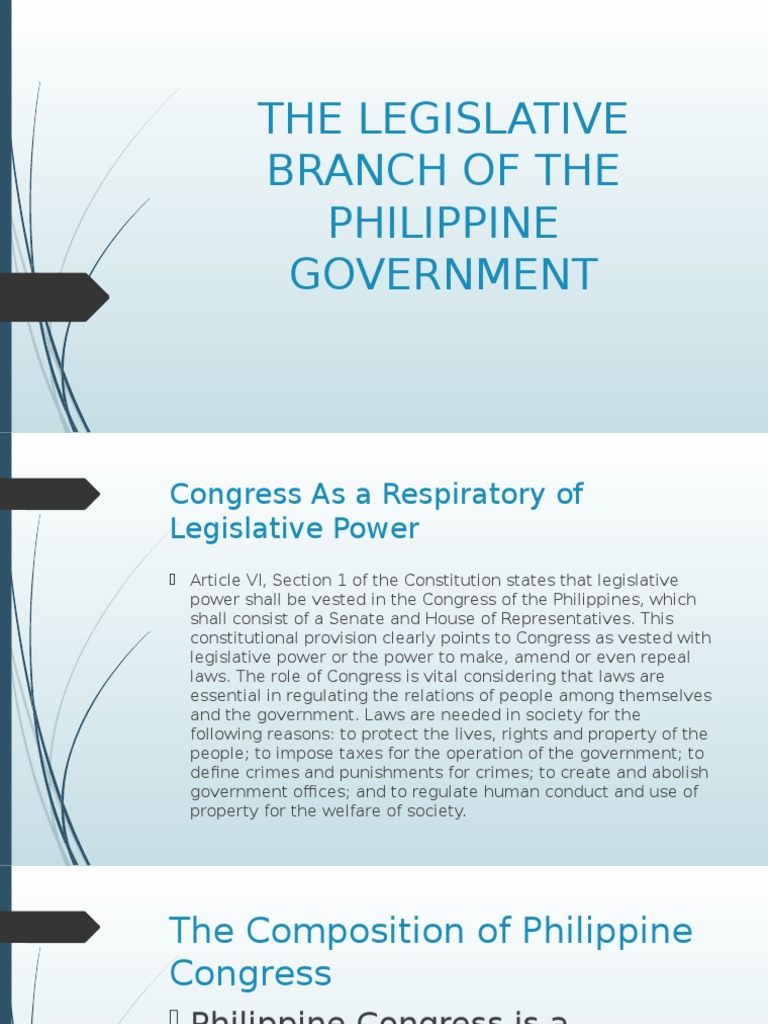 The Legislative Branch of the Philippine Government Veto United States House Of Representatives