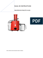 Manual de Utilizare Storcator de Fructe Rohnson R-433