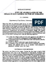 A Weed Survey of Arable Lands of The Small-Scale Farming Sector of Zimbabwe