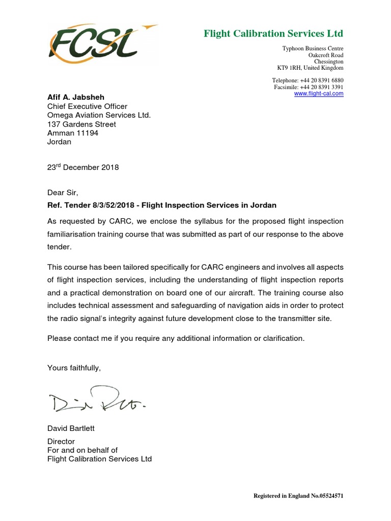 Flight Calibration Services LTD Afif A. Jabsheh PDF