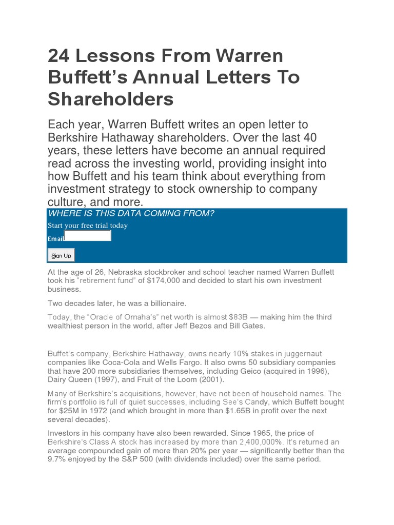 24 Lessons on Value Investing and Business Excellence from 40 Years of ...