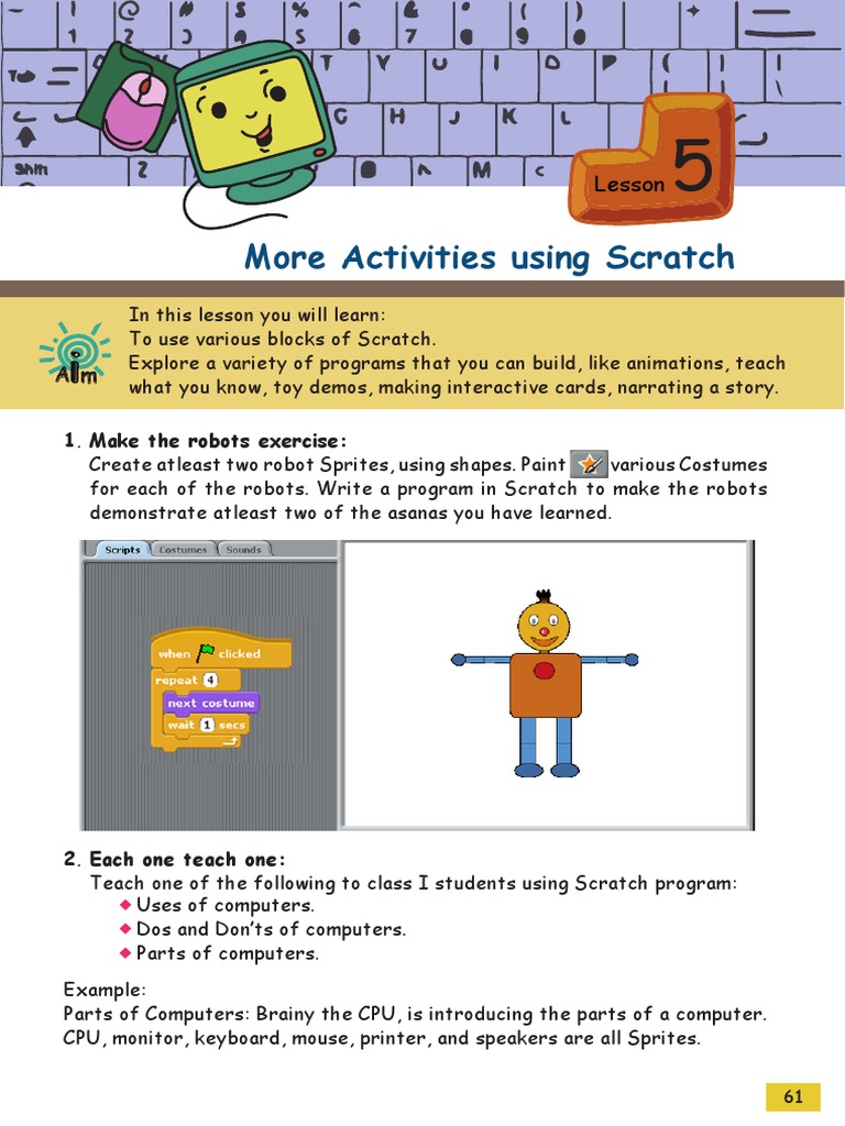 More Activities Using Scratch: Lesson | PDF | Scratch (Programming ...