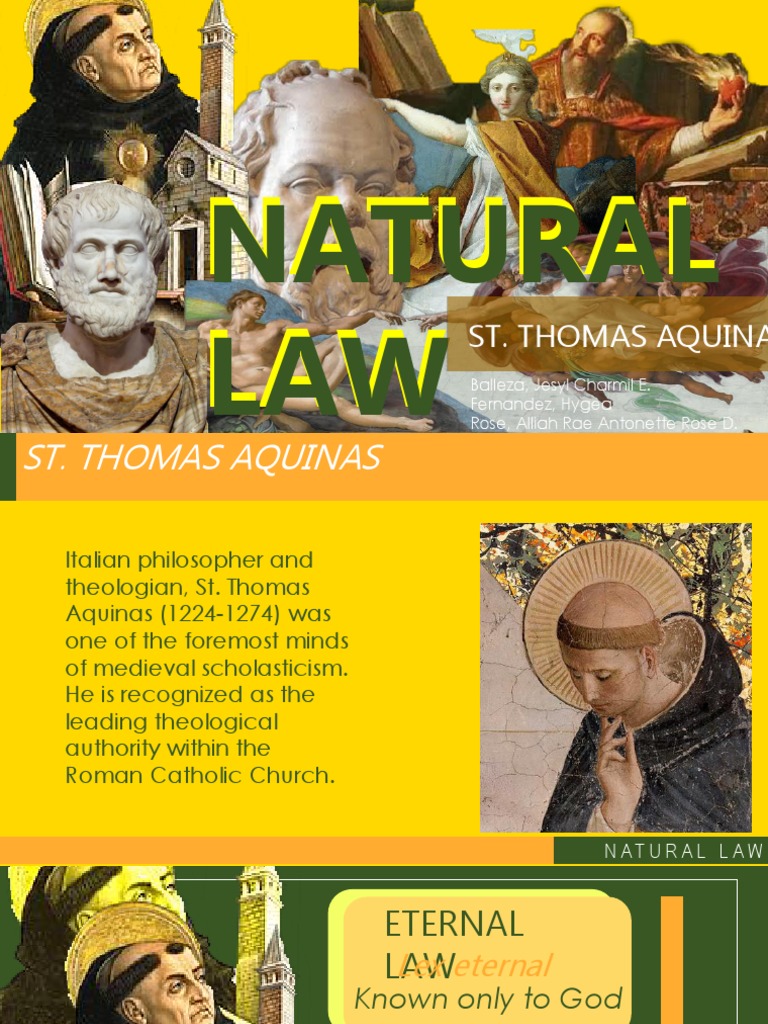 Natural Law Thomas Aquinas Natural Law