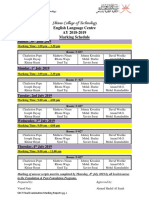 Shinas College of Technology: English Language Centre AY 2018-2019 Marking Schedule