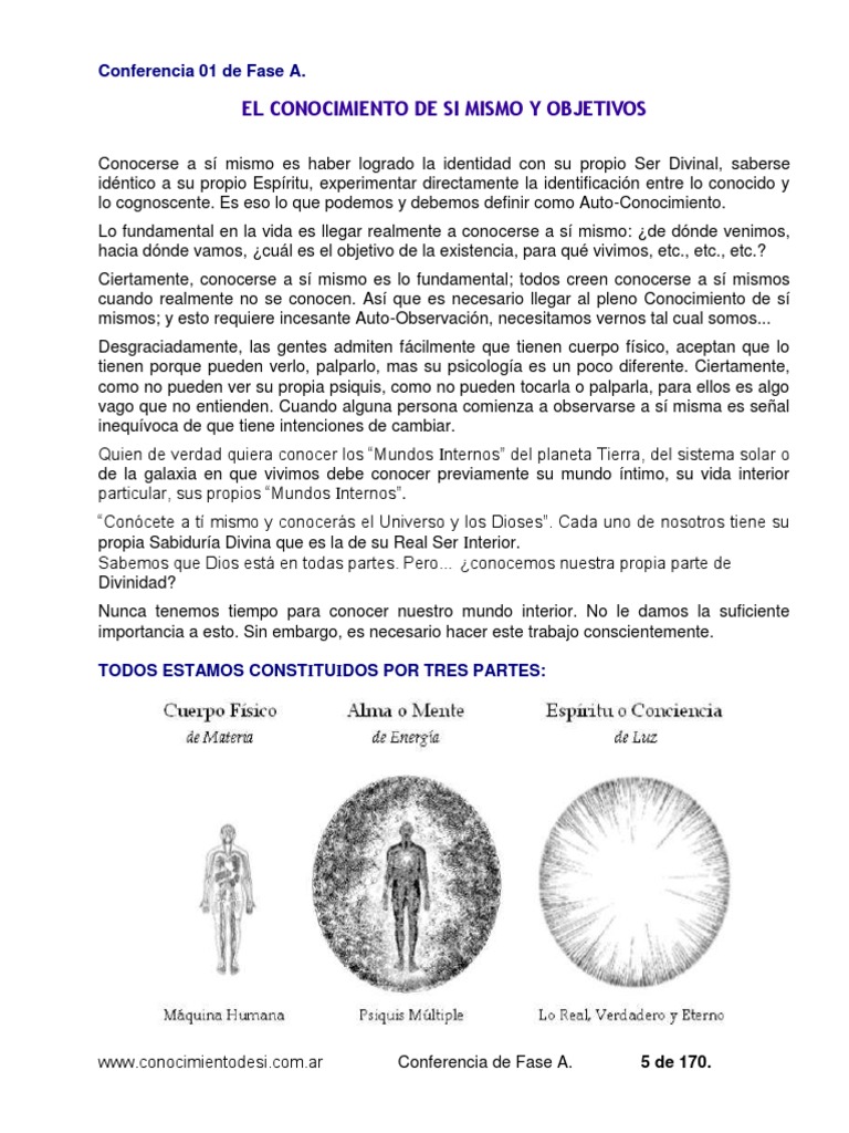 El Conocimiento de Si Mismo y Objetivos | Descargar gratis PDF ...