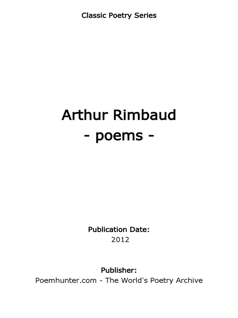 Arthur Rimbaud (2012) PDF | PDF | Arthur Rimbaud | Poetry