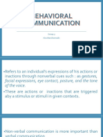 Behavioral Communication