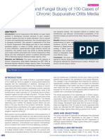 Bacterial and Fungal Study of 100 Cases of Chronic Suppurative Otitis Media