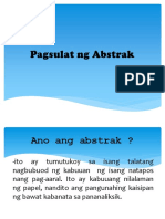 Pagsulat NG Abstrak