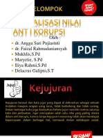 Aktualisasi Nilai Anti Korupsi Kelompok III