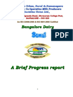 Bangalore Urban Milk Union Progress Report