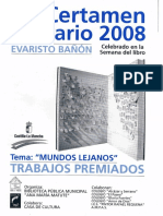 XII Certamen Literario "Evaristo Bañón" Caudete 2008