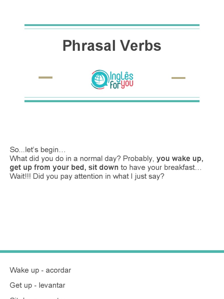 Understanding Phrasal Verbs in English | PDF | Phrase | Verb