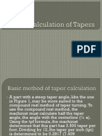 Calculation of Tapers