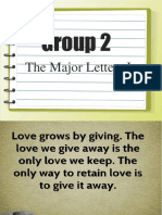 Group 2: The Major Letters I