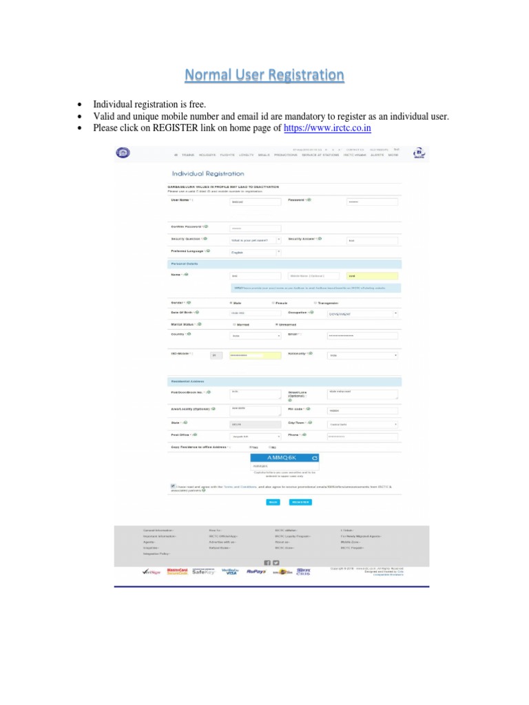 Normal User Registration | PDF