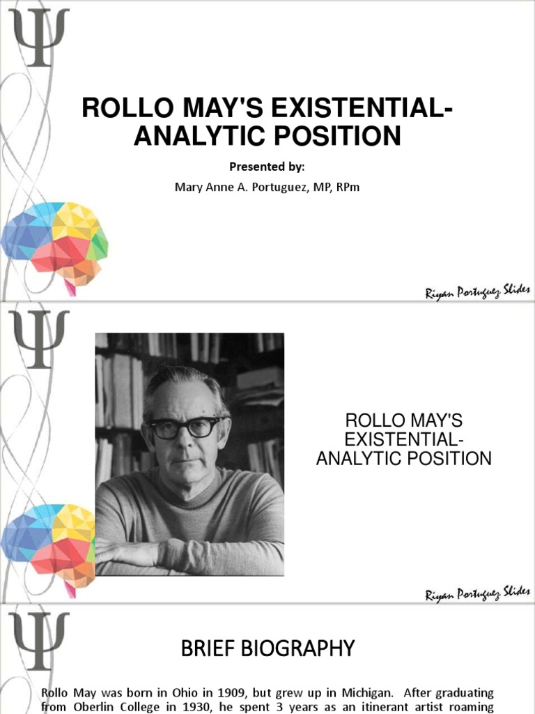Rollo May'S Existential-Analytic Position: Mary Anne A. Portuguez, MP ...