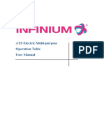 ATS Electric Multi-Purpose Operation Table User Manual