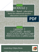 Outcomes-Based Education for Enhanced Teacher Curriculum