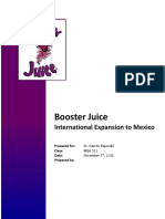 Booster Juice: International Expansion To Mexico