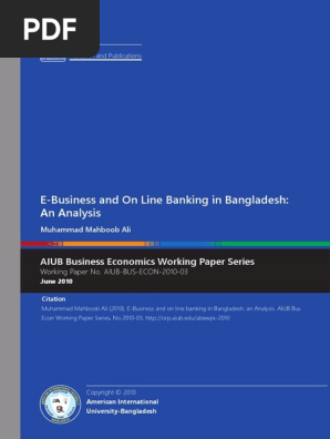 Aiub Bus Econ 2010 03 E Commerce Online Banking