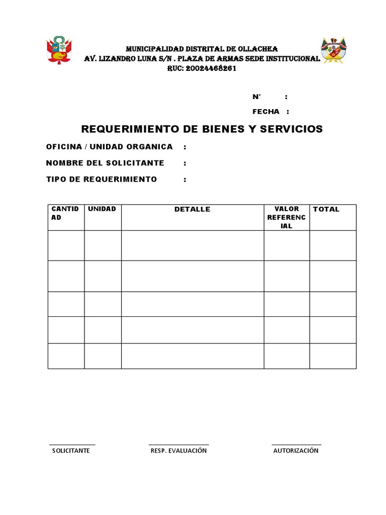 Municipalidad Distrital de Ollachea PDF Business