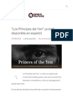 “Los Príncipes Del Yen” Ya Está Disponible en Español - Dinero Positivo
