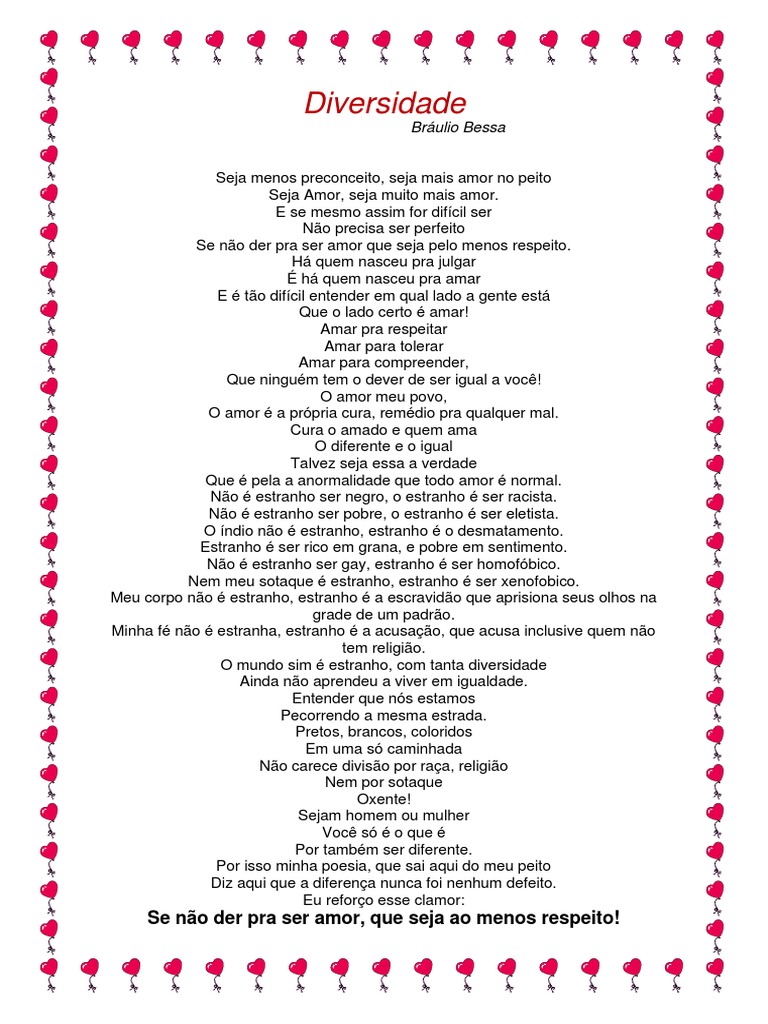 Diversidade Braulio Bessa Amor Religiao E Crenca