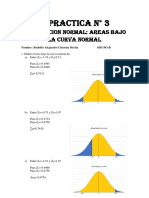 Distribución normal: áreas bajo la curva