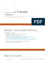 Cours de Français - Module 2