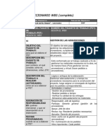 Diccionario WBS