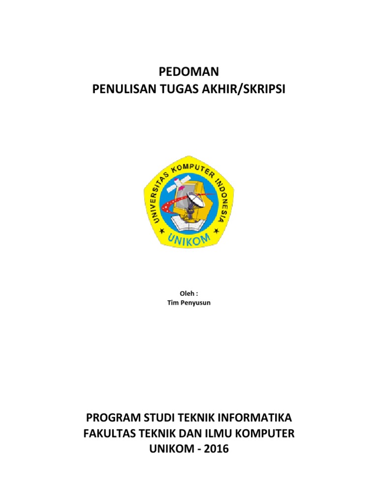 Pedoman Skripsi Unikom 2016