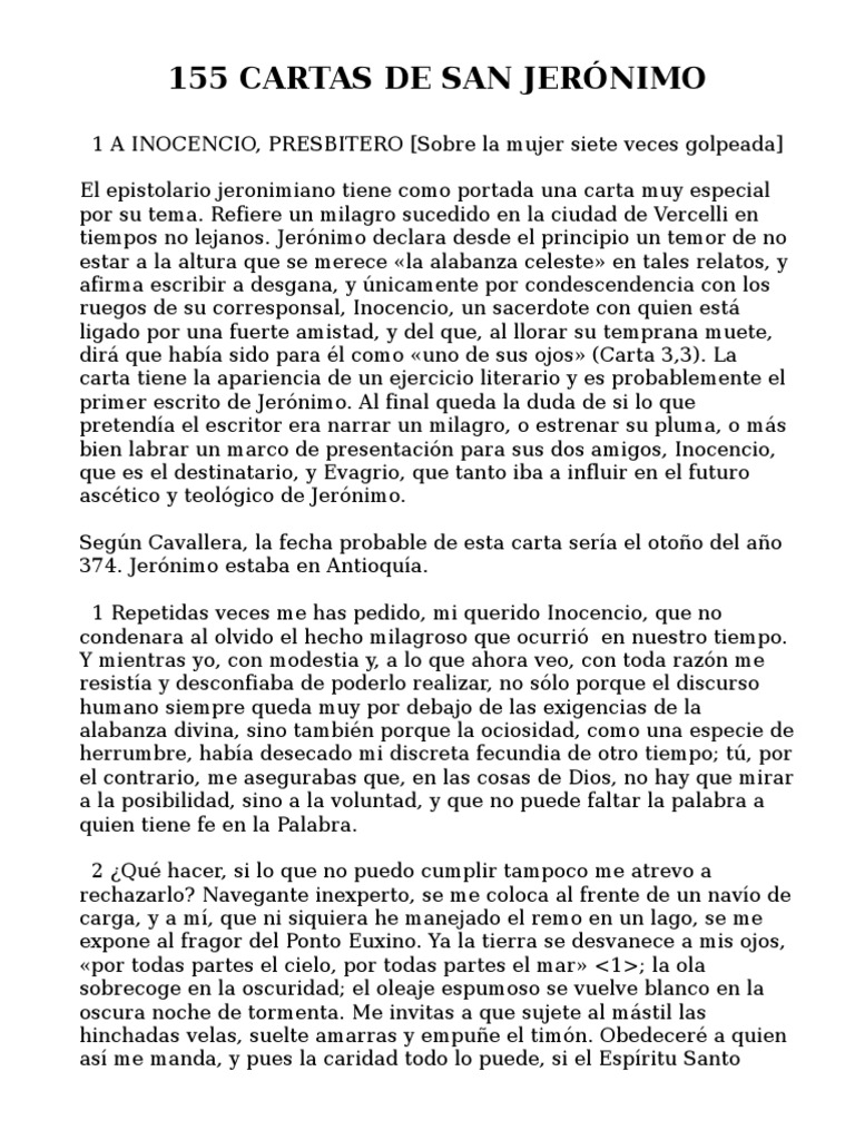 Cartas San Jerónimo PDF Jerome Cristo (título)